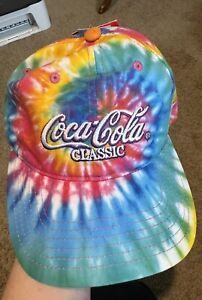 Coca Cola Classic Rainbow Swirl Tye Dye Adjustable Cap BRAND NEW With Tags