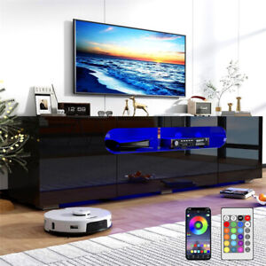 65IN High Gloss LED TV Stand for 65/70/75inch TV with Large Storage,  APP RGB