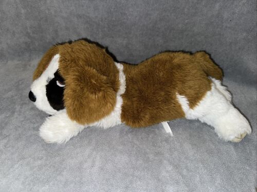 FOLKMANIS St. Bernard Puppy Dog Plush Full Body Hand Puppet 22” Floppy Laying