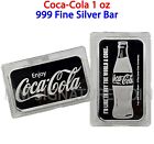 Coca-Cola (Coke) 1 oz .999 Fine Silver Proof Bullion Bar In Acrylic Capsule