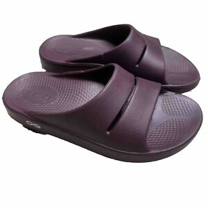 Oofos Ooahh Slide Sandals Womens 5 EU 36 Purple Recovery Slip On Comfort Shoes