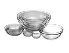 Glass Mixing Bowl Set 10pc Dishwasher Safe Bpa-free Home Kitchen Clear
