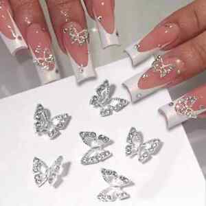 10pcs/bag Butterfly Shaped Nail Rhinestone Star Flower Nail Jewelry Accessories