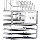 New ListingClear Makeup Storage Organizer Drawers Skin Care Large Cosmetic Display Cases St