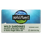 Wild Sardines Skinless & Boneless Fillets in Extra Virgin Olive Oil, 4.25 oz