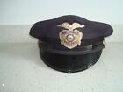 New ListingObsolete US Sandusky Police Entenmann Rovin badge on original 8 point hat size 7