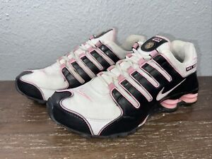 2008 Women's Nike Shox NZ Black Pale Pink White Used Size 10 Rare OG NDS