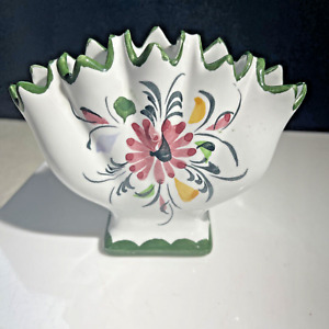 Five Finger Fan Vase Hand-painted Numbered Portugal R.C. & CAL 4
