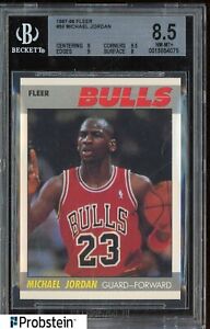 1987-88 Fleer Basketball #59 Michael Jordan Chicago Bulls HOF BGS 8.5 w/ 9.5