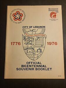City Of Lebanon,PA Official 1976 Bicentennial Souvenir Booklet Complete W/epheme