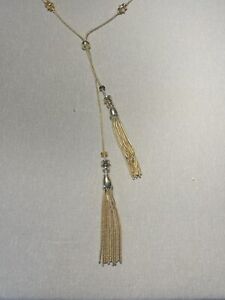 NWOT Chico’s Long Gold Tassel Chain Necklace 28” FREE SHIPPING