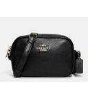 Coach Black Pebbled Leather Mini Jamie Camera Crossbody Bag Ca069 Authentic New