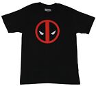 Deadpool Marvel Adult New T-Shirt - Classic Slanted White Eye Logo