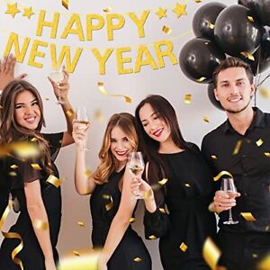 Happy New Year Banner,2024 New Years Eve Party Decoration,Happy New Year Party