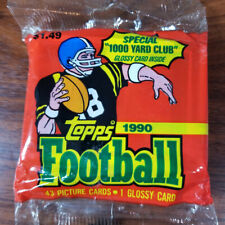 1990 Topps football 43 card pack with 1glossy  - Factory sealed-checklist inside