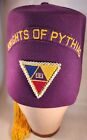 Vintage fraternal organization Knights Of Pythias Purple fez hat