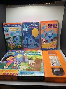 Lot of 6 Blue's Clues Dora the Explorer Little Bear Nickelodeon Nick Jr VHS Tape