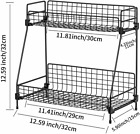 2-Tier Bathroom Countertop Organizer Wire Basket Storage Container Countertop