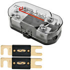 1/0 2 4 8 Gauge Dual ANL Fuse Holder Distribution Block and (2) 100 Amp ANL Fuse