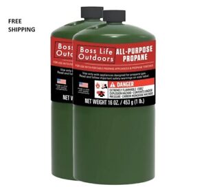Coleman Propane Cylinder 2 Pack 16 oz 1lb Camping Gas Grill BBQ  Made USA