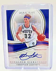 New Listing2022-23 Panini Immaculate Heralded Signatures Christian Laettner AUTO /99