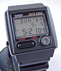1993 Casio Databank DB-33W Watch Works Vtg Black Resin LCD Digital Alarm Chrono