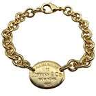 Tiffany & Co. Gold plate bracelet return to Tiffany  7 1/4