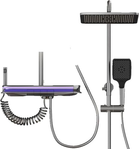 Shower Faucet Set Piano Key Gun Digital Display Shower 4 Function System