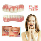 Silicone Upper Lower False Teeth Dental Veneers Dentures Smile Fake Tooth 2Pcs