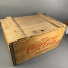 Vintage 80's Coca Cola Wooden Box With Lid Storage Crate Gideon Missouri