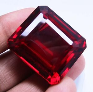 Natural 103.50 Ct Brazilian Red Topaz Emerald Cut Stunning Loose Gemstone