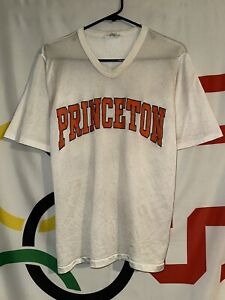 Vintage Dodger Princeton Mesh Top T Shirt Small White 80s 90s College