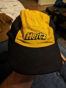 Vintage Hertz Car Rental 5 Panel Hat Cap Employee Promo Merch