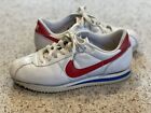 VINTAGE 90's NIKE CORTEZ LEATHER  (WHT/ RED) OG Buttery Leather RUNNING SHOES 9