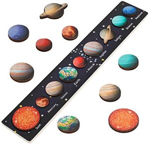 Solar System Puzzle for Kids 3-6 Wooden Space Toys for Kids Planets for Kid
