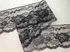 Black Scalloped Edge Lace Trim, 4 Inches Wide, 5 YARDS