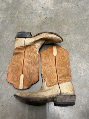 Vintage Rios Of Mercedes Western Cowboy Boots Size 12 D