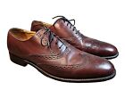 Vintage Florsheim Imperial cordovan Leather Wing Tip Shoes Size 12 B
