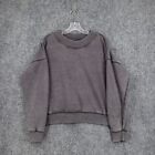 Aerie Sweatshirt Womens L Large Gray Long Sleeve Fleece Crewneck Cropped