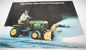 John Deere Snow Removal Equipment Brochure 1985 Blowers Blades