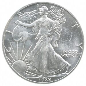 New ListingBetter Date 1989 American Silver Eagle 1 Troy Oz .999 Fine Silver *731