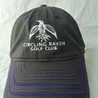 Circling Raven Golf Club Hat Logo Gray Purple