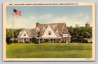 Linen Du Pont country Club Rockford Water Tower Flag Wilmington Delaware  P619