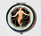 Flapper Art Deco Art 1920s Compact Mirror Make Up Pocket Mirror Cosmetics
