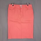 Jade Mackenzie Apparel Women's Straight & Pencil Skirt Coral Orange Size XL