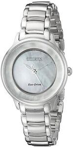 Citizen Caliber Eco-Drive Women's Circle of Time Silver Watch 30MM EM0380-81D