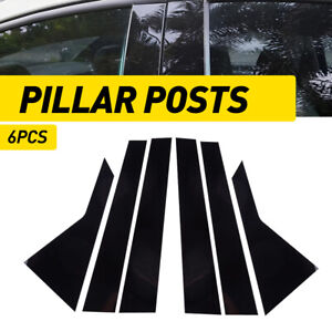 6Pcs For HYUNDAI GENESIS G80 2015-2022 Pillar Posts Cover Door Trim Glossy Black (For: Genesis G80)
