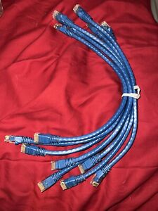 8 Pack Lot GIGA LAN 1 'ft CAT6 Ethernet Patch Cable Cord 550 MHz *Slightly Used*