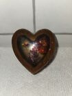 Wooden Heart Resin Trinket Jewelry Box Handcarved