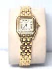 Ladies Panthere De Cartier Watch in 18K Yellow Gold with White Roman Dial
